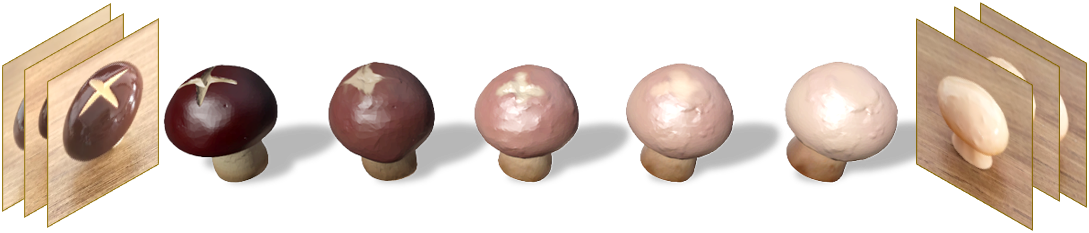 Shiitake to White Mushroom morphing